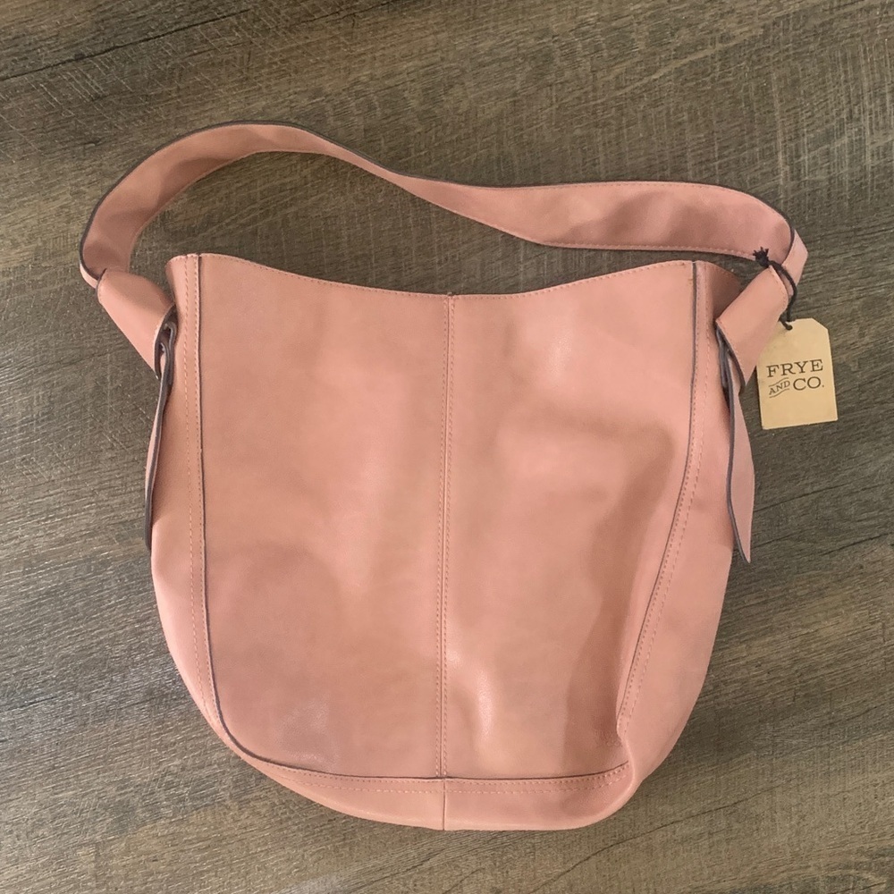 FRYE AND CO. Blush Pink Leather Hobo Bag